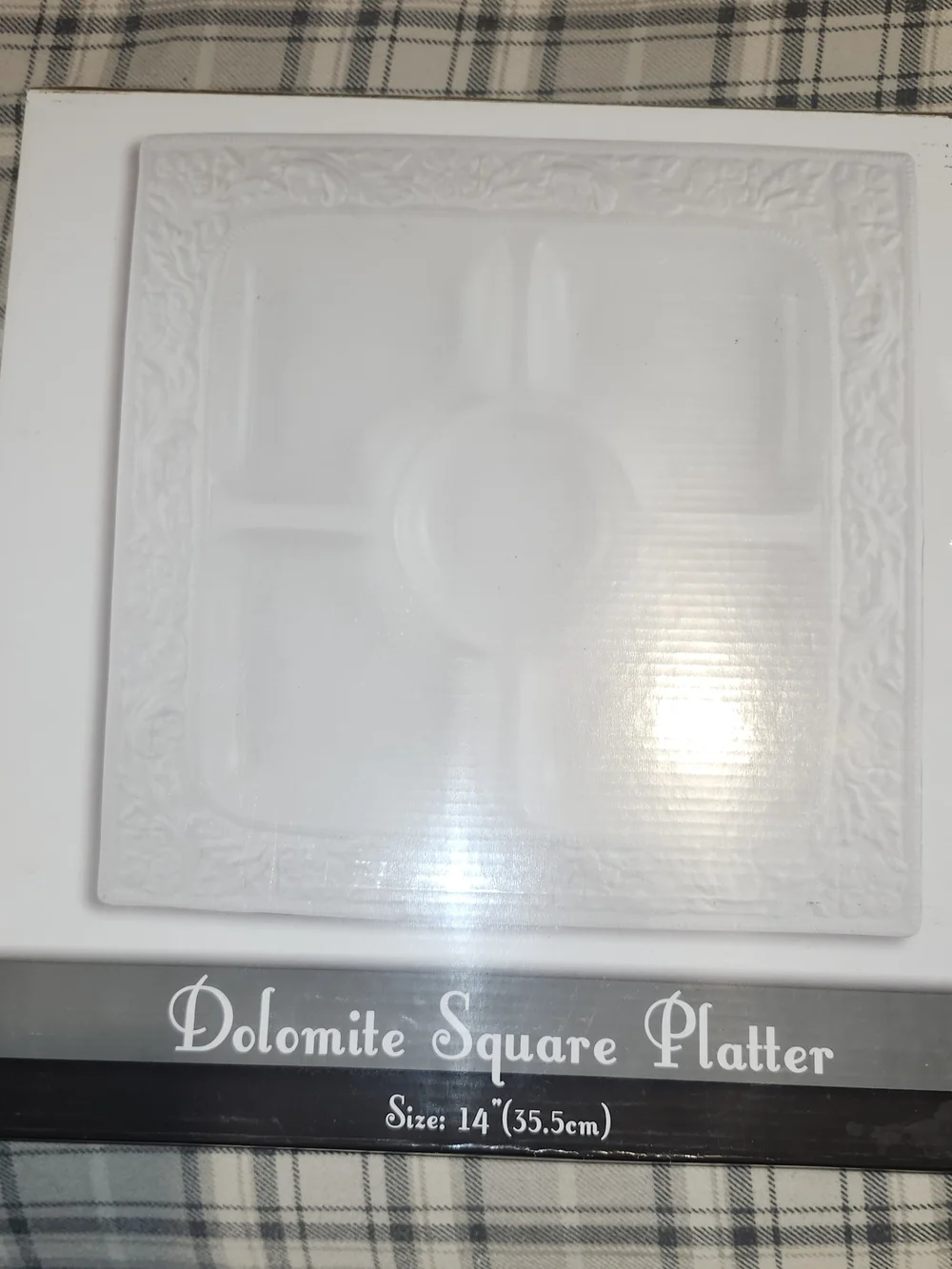 Dolomite Rectangular & Square Platters - White